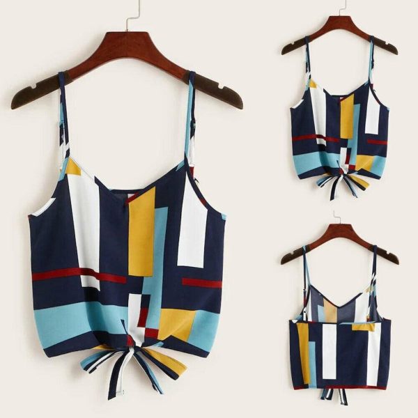 The Best Women Sexy Strappy Summer Sleeveless Camisole Vest Fashion Ladies Tank Top Beach Holiday Casual Shirt Cami Online - Hplify