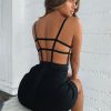 The Best Women Sexy Summer Bandage Bodycon Strappy Dress Ladies Summer Boho Backless Stretchy Package Hip Slim Sundress Online - Hplify