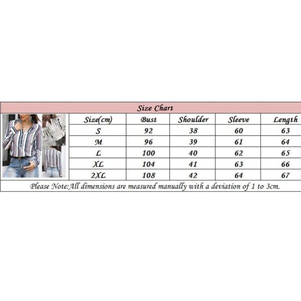 The Best Women Shirts Striped Blouses Office Ladies Long Sleeve Buttons Slim Shirts Tops Online - Hplify