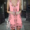 The Best Women Sleeveless V Neck Summer Boho Floral Casual Loose Beach Small Mini Dress Sundress Online - Hplify
