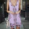 The Best Women Sleeveless V Neck Summer Boho Floral Casual Loose Beach Small Mini Dress Sundress Online - Hplify