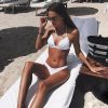 The Best Women Solid Triangle Bikini Sets Padded Bra Tops Thong Bottoms Swimwear Online - Hplify