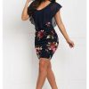The Best Women Summer Beach Chiffon Ruffle Sleeve Mini Dress V-Neck OL Casual Floral Party Bodycon Sundress New Online - Hplify