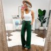 The Best Women Summer Beach High Waist Lace-up Drawstring Elastic Long Pants Online - Hplify