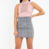 The Best Women Summer Bodycon Plaid Short Mini Skirt High Waist Pencil Skirt Online - Hplify