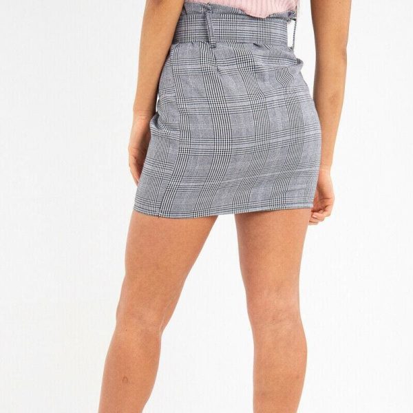 The Best Women Summer Bodycon Plaid Short Mini Skirt High Waist Pencil Skirt Online - Hplify