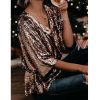 The Best Women Tops Sequins T Shirt Casual Party Short Sleeve Loose Tee Top Casual Tops Shirts Online - Hplify