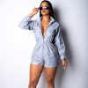 The Best Women Tracksuit Zip Reflective Light Jackets&Shorts Two Pieces Set Or Jumpsuit Clubwear Festival Clothes Plus Size Online - Hplify