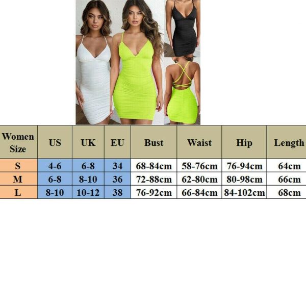 The Best Women V Neck Bandage Club Dress Ladies Bodycon Backless Strappy Cocktail Party Dress Summer Casual Beach Sundress Online - Hplify