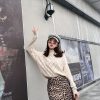 The Best Women Vintage Leopard Print A-line Short Skirt Autumn Hip Mini Skirt Online - Hplify