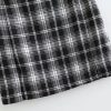 The Best Women White and Black Plaid Print Mini Skirt with Online - Hplify