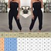 The Best Women's Bandage Party Jumpsuit Sexy Ladies Slim Fit Romper Long Playsuit Women Solid Strapless Off Shoulder Romper Trousers Online - Hplify
