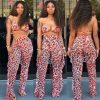 The Best Women's Bandeau Crop Top Wide Leg Long Pants Outfit Set Sexy Ladies Loose Summer Beach Jumpsuit Romper Beachwear Online - Hplify
