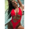 The Best Women's Bikini One-Piece Set Push Up Monokini Swimwear Bandage Swimming Costume Online - Hplify