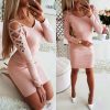 The Best Women's Bodycon Dress Ladies Autumn Casual Long Sleeve Cold-Shoulder Party Cocktail Sexy Bandage Slim Dress Online - Hplify