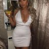 The Best Women's Bodycon Slim Short Mini Dress Sexy Ladies Sleeveless V-Neck Nightwear Summer Pencil Dress Casual Sheath Dress Online - Hplify