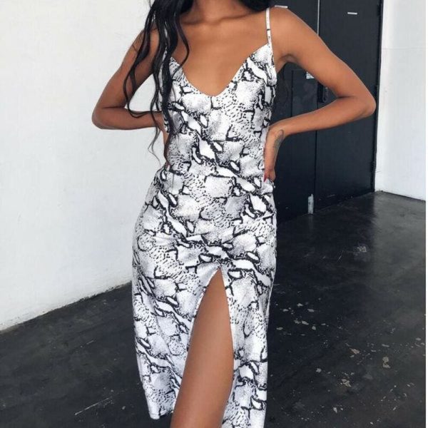 The Best Women's Bodycon V-neck Sleeveless Elegant Dress Evening Party Summer Beach Backless Fashion Casual Loose Sundress Online - Hplify