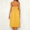The Best Women's Boho Beach Summer Robe Femme Single Breasted Elegant Dress Holiday Vacation Sundress Ladies Casual Yellow Dresses Online - Hplify