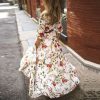The Best Women's Boho Maxi Dress Floral Summer Beach Party Long Sundress Fashion Ladies Casual Daily Half Sleeve Dress Clothes Online - Hplify
