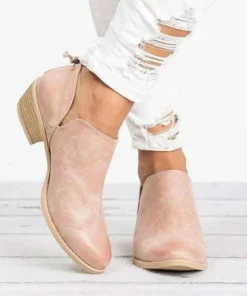 The Best Women's Boots Shoes High-heel Low Solid Zipper Plus Size Online - Source Silk