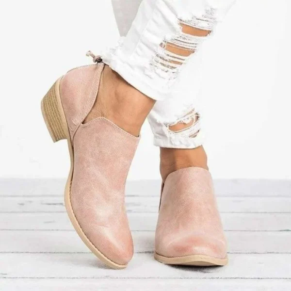 The Best Women's Boots Shoes High-heel Low Solid Zipper Plus Size Online - Source Silk