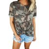 The Best Women's Camouflage Casual Summer Short Sleeve Camo Shirt Ladies Crew Neck Tops T Shirt Loose Baggy Tee Women Clothes Online - Hplify