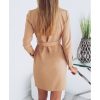 The Best Women's Cardigan Elegant Long Sleeve Basic Lapel Blazer Solid Color Slim Fit Long Jacket Coat Suit with Belt Online - Hplify