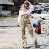 The Best Women's Casual Harem Pants Ladies Summer Beach Loose Baggy Wide Leg Long Loose Trousers See Through Swimwear Online - Hplify