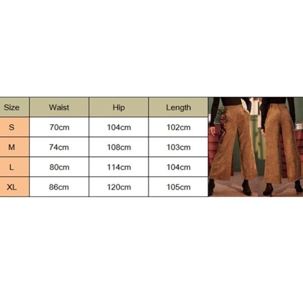 The Best Women's Corduroy Wide-Leg Trousers High Waist Straight Loose Casual Straight Long Bell-bottom Pants Online - Hplify