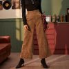 The Best Women's Corduroy Wide-Leg Trousers High Waist Straight Loose Casual Straight Long Bell-bottom Pants Online - Hplify