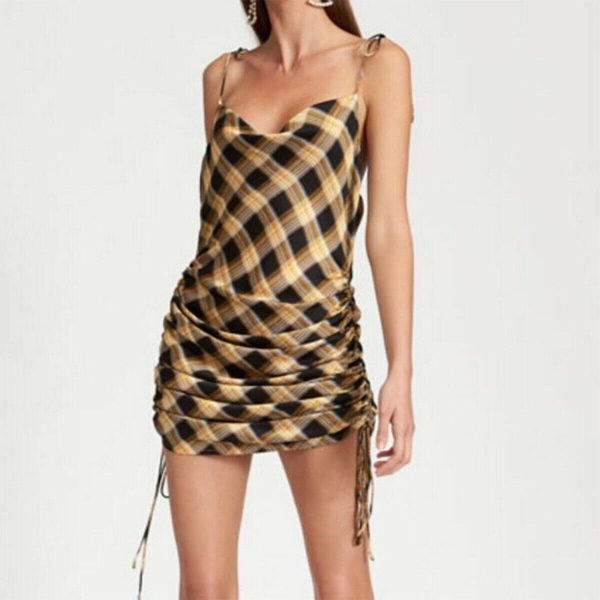 The Best Women's Spaghetti Strap Mini Dresses Summer Ladies Backless Sleeveless Bodycon Dress Evening Party Clubwear Online - Hplify