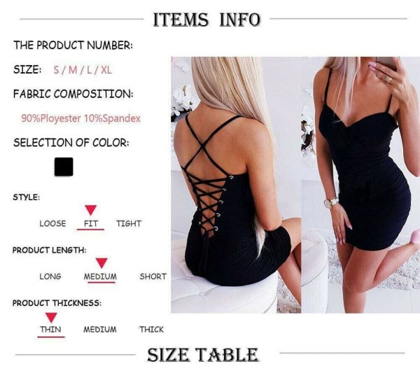 The Best Women's Strappy Dress Stretchy Package Hip Bodycon Mini Dress Online - Hplify