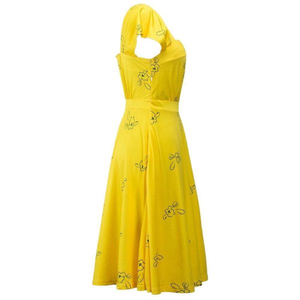 The Best Zomer Bloemenprint Vrouwen Retro Jurken Vintage Party Lady Jurk Jurken Online - Source Silk
