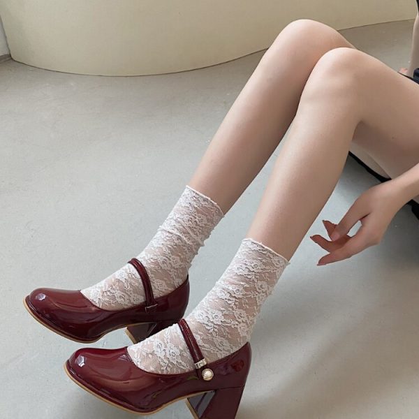 Alternative view of Elegant High Heels Shoes Office Lady Pure Color Sandals Casual Non Slip Sandals