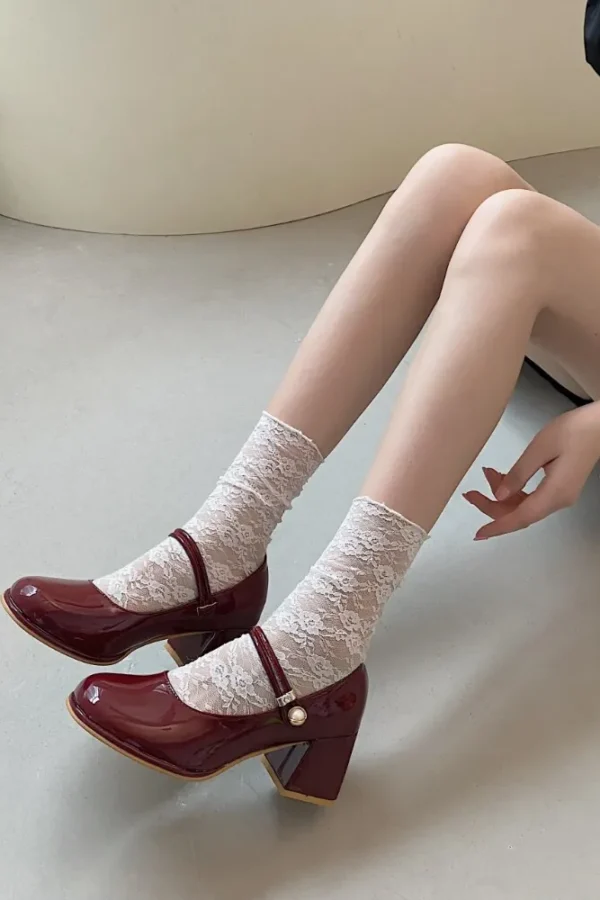 Alternative view of Elegant High Heels Shoes Office Lady Pure Color Sandals Casual Non Slip Sandals