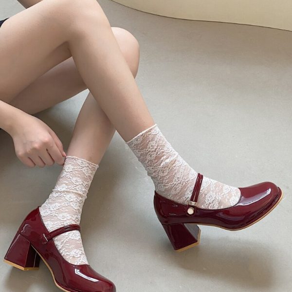 Elegant High Heels Shoes Office Lady Pure Color Sandals Casual Non Slip Sandals
