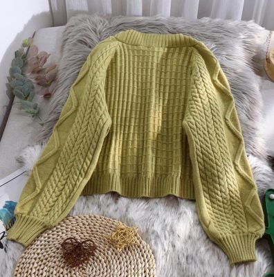 Single Breasted Knit Sweater