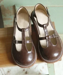 Women's Mary Jane Shoes Artistic Breathable Hollow Shoes Platform Shoes