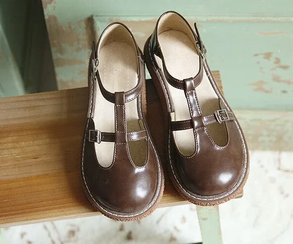 Women's Mary Jane Shoes Artistic Breathable Hollow Shoes Platform Shoes