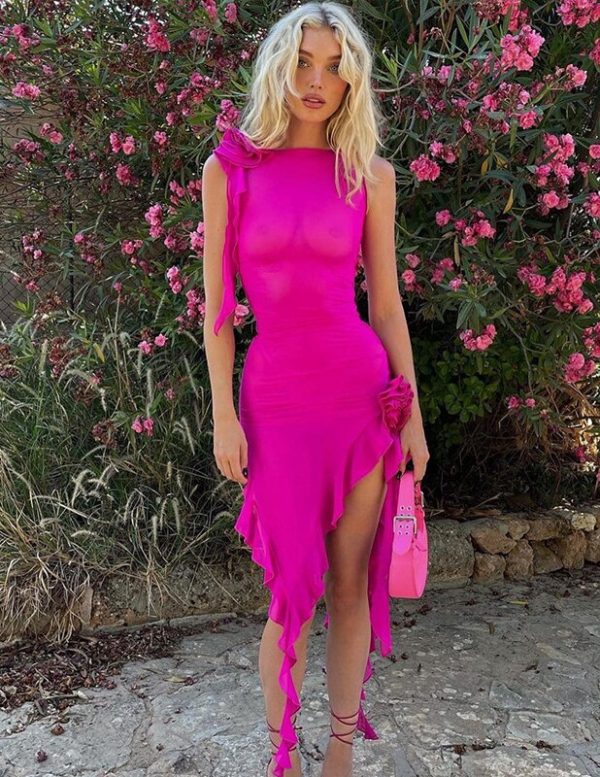 Ruffles Fairy Dress Women See Mini Bodycon Dress Irregular Beach Party Club Outfits