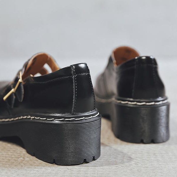 women thick-soled Mary Jane shoes cute big toe small leather shoes - Image 7