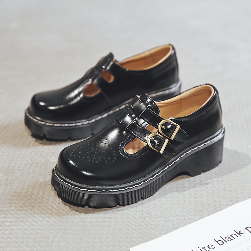women thick-soled Mary Jane shoes cute big toe small leather shoes - Image 10