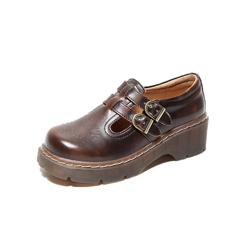 women thick-soled Mary Jane shoes cute big toe small leather shoes - Image 13