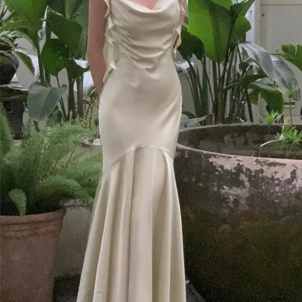 Midi Dress Women Elegant Evening Party Vintage Female Slim Clothes