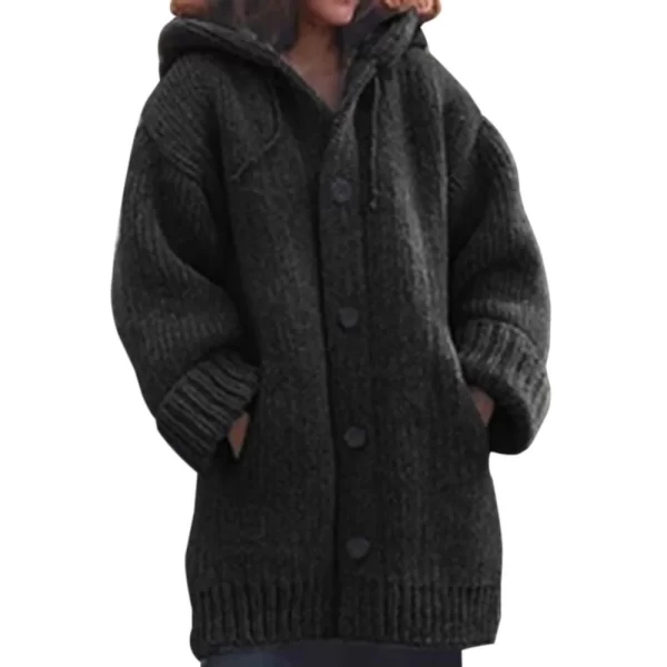 Alternative view of Hooded Plus Size Cardigan Sweater Coats