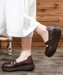 Front Cross Buckle Handmade Retro Sandals Women Sandals