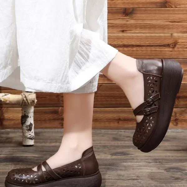 Front Cross Buckle Handmade Retro Sandals Women Sandals