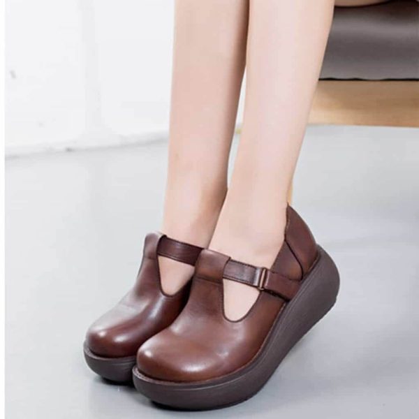 Alternative view of Handmade Retro Comfortable Wedge Sandals Women Sandals