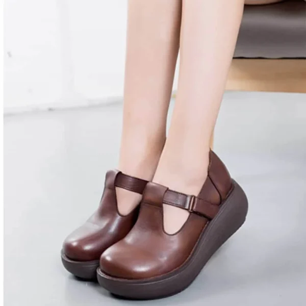 Alternative view of Handmade Retro Comfortable Wedge Sandals Women Sandals