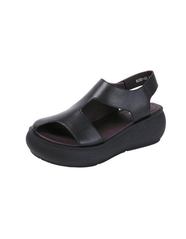 Handmade Open Toe Wedge Sandals Slingback Women Sandals